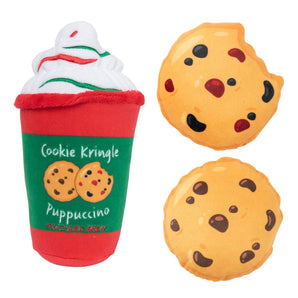 15% OFF: FuzzYard Cookie Kringle Puppuccino & Cookies 3PK Plush Dog Toy
