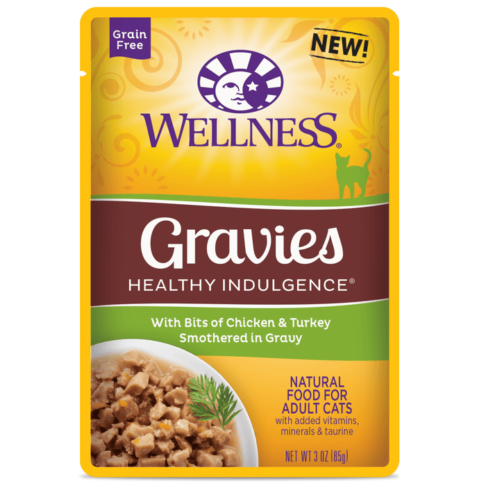 20% OFF: Wellness Healthy Indulgence Grain Free Gravies Chicken & Turkey Wet Cat Food