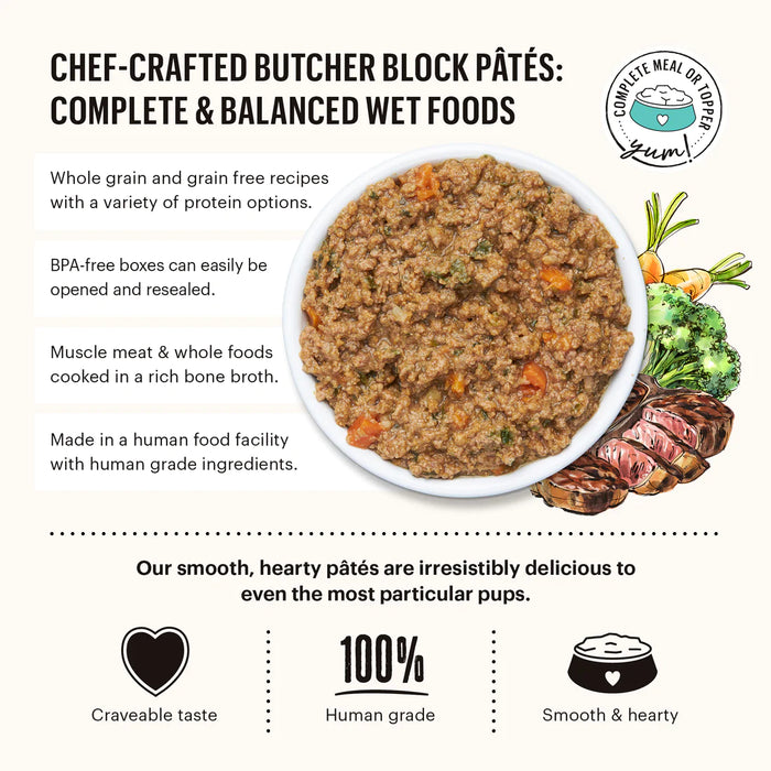 15% OFF: The Honest Kitchen Butcher Block Pâté Turkey, Duck & Root Veggies Wet Dog Food