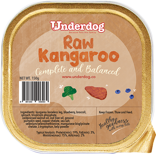 Underdog Complete & Balanced Raw Kangaroo Recipe For Dogs (FROZEN)