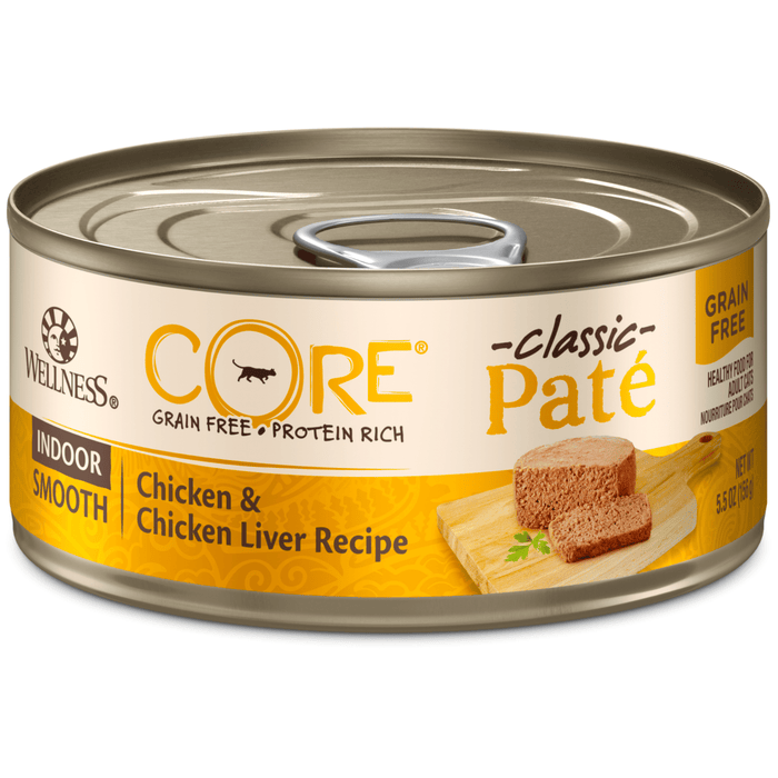 20% OFF: Wellness CORE Grain Free Pâté Indoor Chicken & Chicken Liver Recipe Wet Cat Food