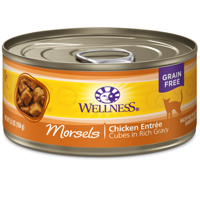 20% OFF:  Wellness Complete Health Grain Free Morsels Chicken Entrée Wet Cat Food