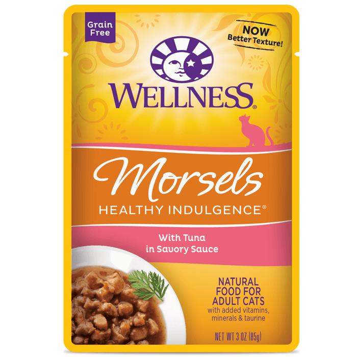 20% OFF: Wellness Healthy Indulgence Grain Free Morsels Tuna Wet Cat Food