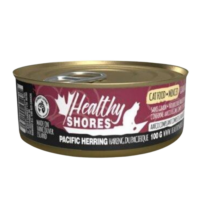 Healthy Shores Premium Minced Pacific Herring Wet Food For Adult Cats