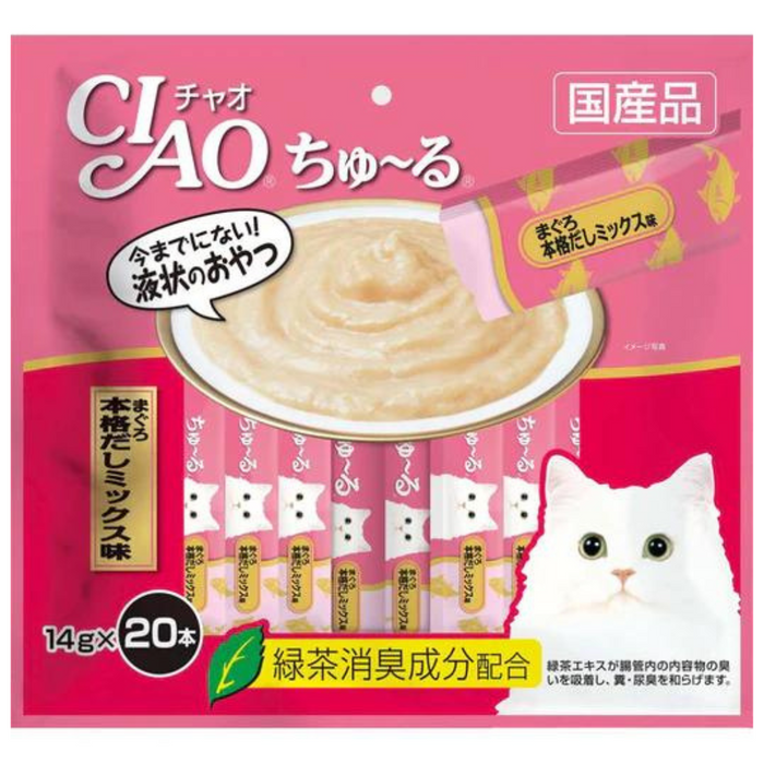 15% OFF: Ciao Chu Ru Tuna Japanese Broth Wet Cat Treats (20Pcs)