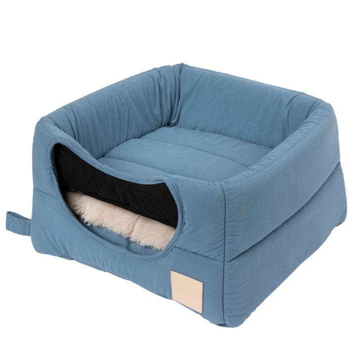 15% OFF: FuzzYard LIFE French Blue Cubby Cat Bed