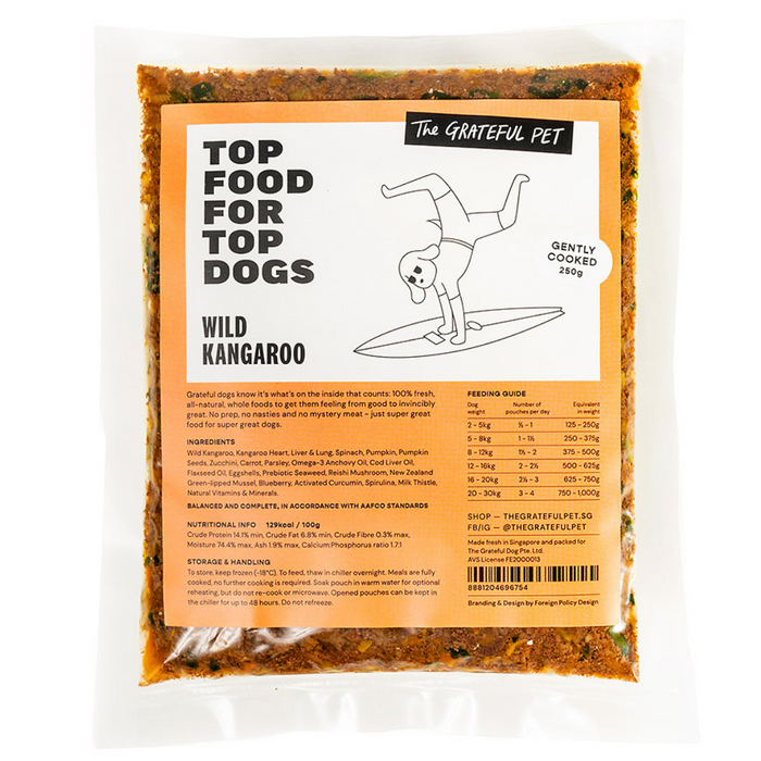 [PAWSOME SALE] 15% OFF: The Grateful Pet Gently Cooked Wild Kangaroo Dog Food (FROZEN)