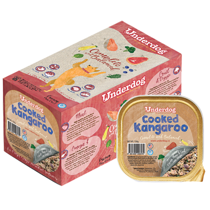 Underdog Complete & Balanced Cooked Kangaroo Recipe For Dogs (FROZEN)