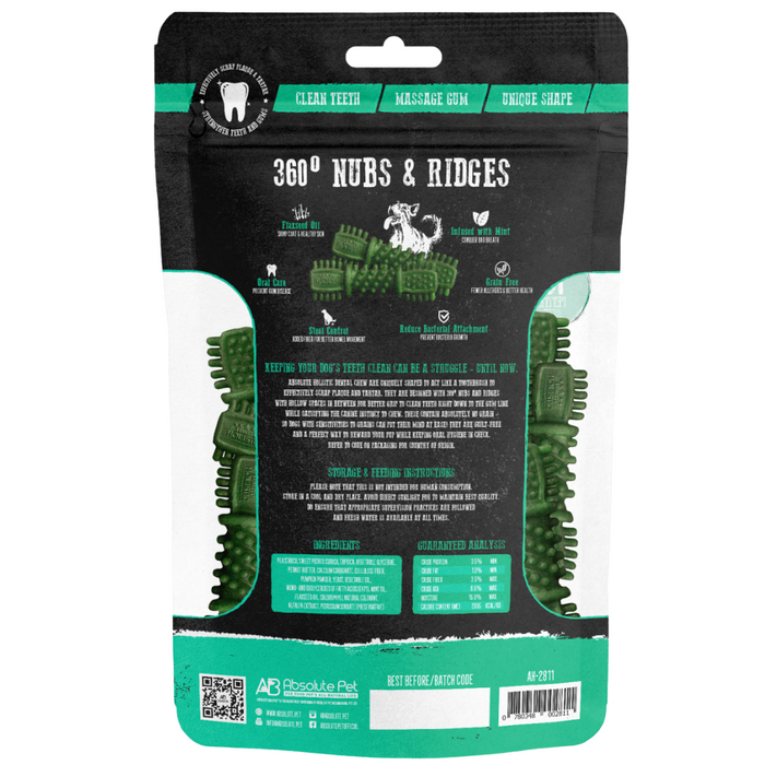 40% OFF: Absolute Holistic Fresh Mint Dental Chews Value Pack For Dogs