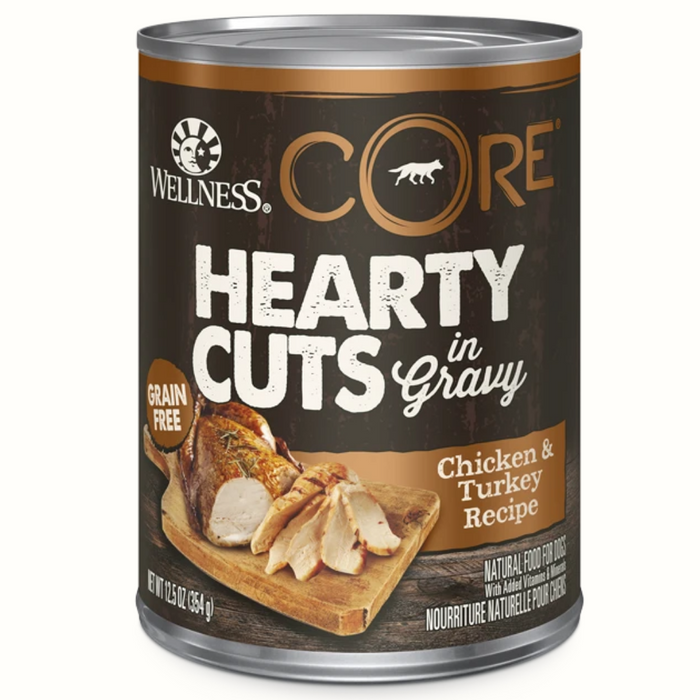 20% OFF: Wellness CORE Hearty Cuts In Gravy Grain Free Chicken & Turkey Wet Dog Food