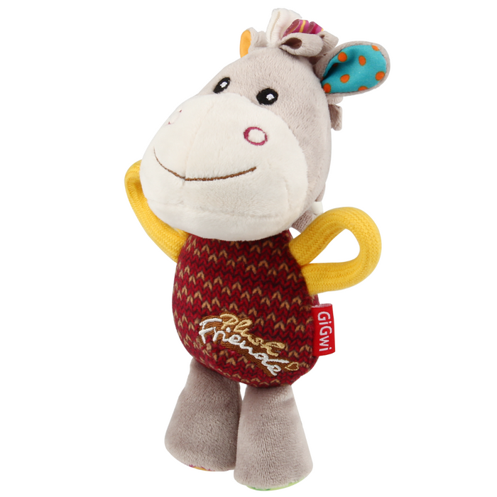GiGwi Plush Friendz Donkey With Squeaker Plush Toy For Dogs