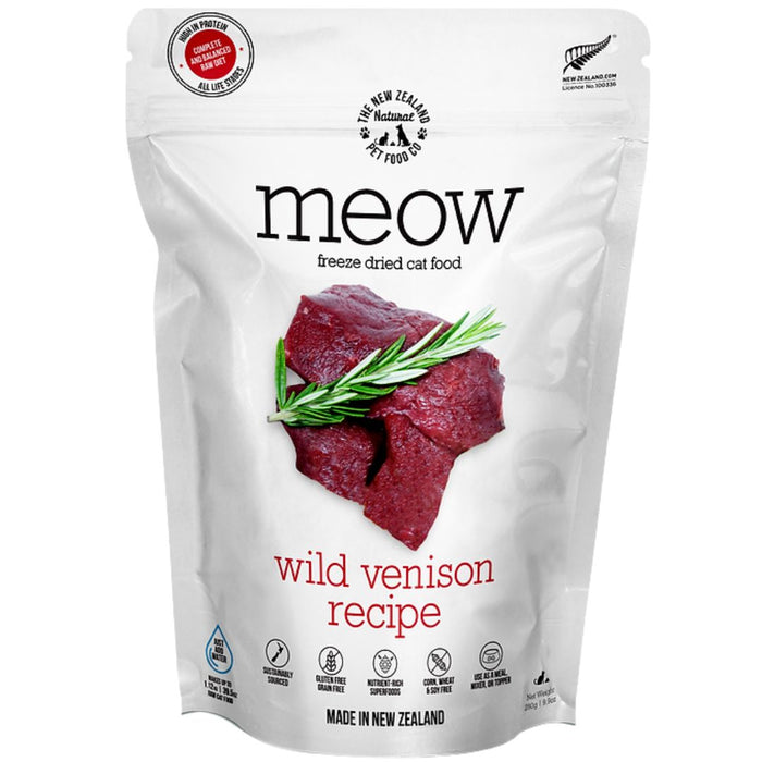 30% OFF: The NZ Natural Pet Food Co. MEOW Freeze Dried Raw Wild Venison Recipe Food For Cats