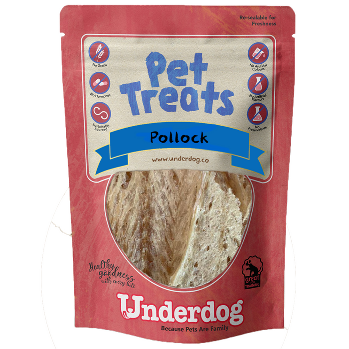Underdog Pollack Jerky For Dogs & Cats
