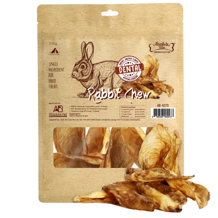 35% OFF: Absolute Bites Air Dried Rabbit Chews Treats For Dogs
