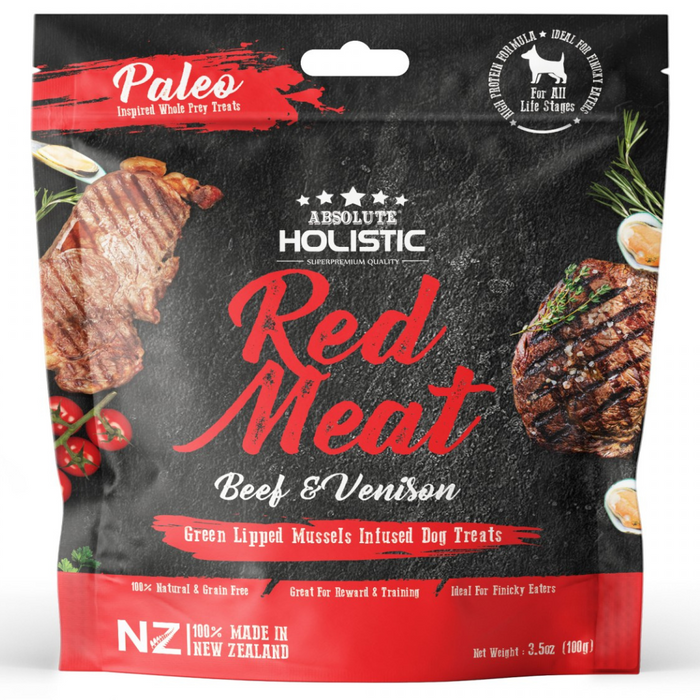 30% OFF: Absolute Holistic Air Dried Red Meat Beef & Venison Dog Treats