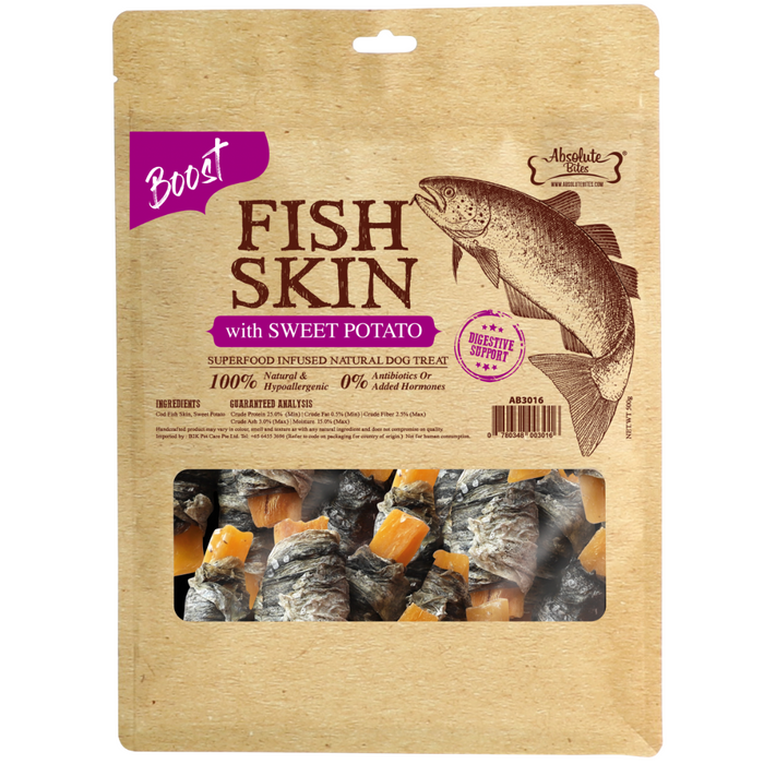 35% OFF: Absolute Bites Fish Skin with Sweet Potato Treats For Dogs