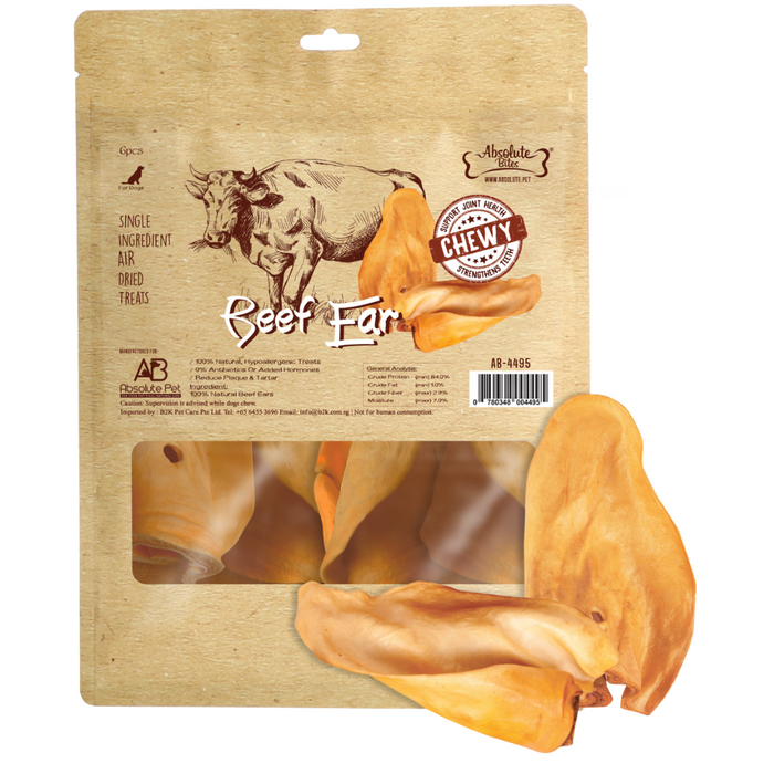 35% OFF: Absolute Bites Air Dried Beef Ears Treats For Dogs