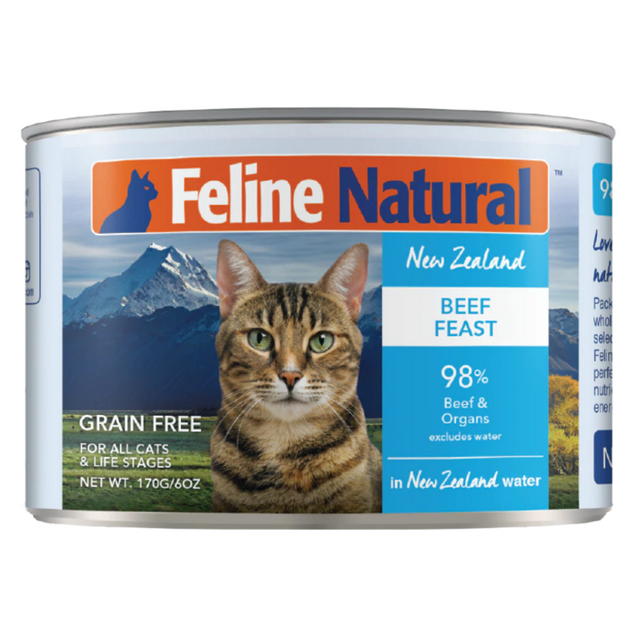 Feline Natural Grain Free New Zealand Beef Feast Wet Cat Food (12 Cans)