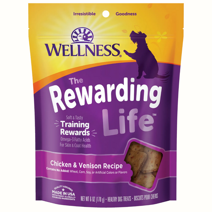 20% OFF: Wellness Rewarding Life Grain Free Soft Chicken & Venison Recipe Treats For Dogs