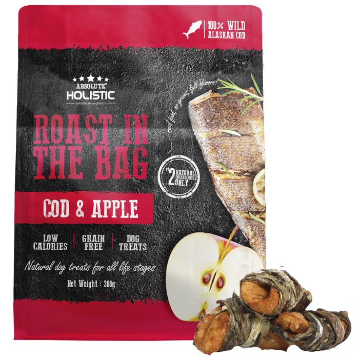 30% OFF: Absolute Holistic Roast In The Bag Cod & Apple Dog Treats