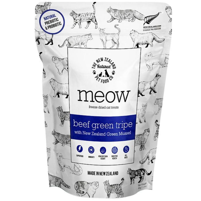 35% OFF: The NZ Natural Pet Food Co. MEOW Freeze Dried Beef Green Tripe Treats For Cats