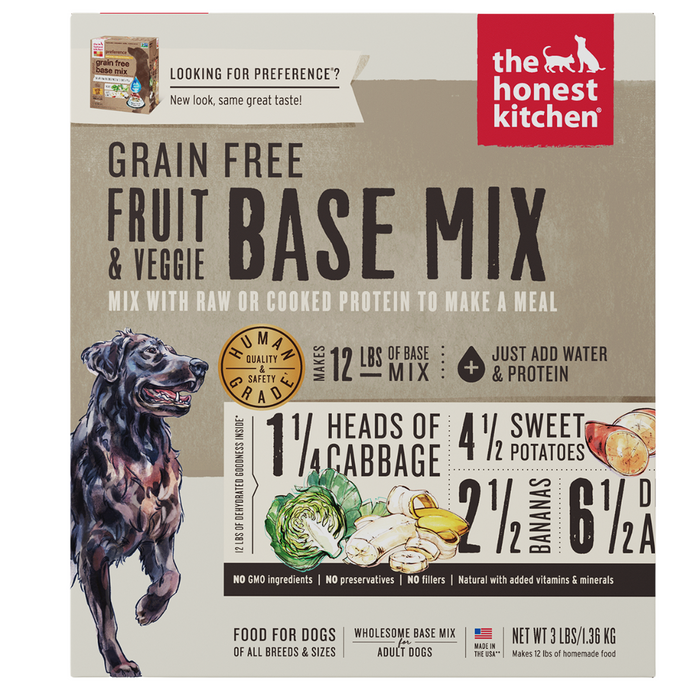 15% OFF: The Honest Kitchen Dehydrated Grain Free Fruits & Veggie Recipe Base Mix Dog Food (Preference)