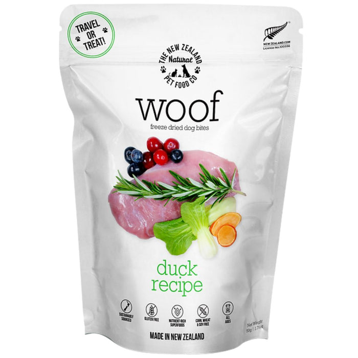 35% OFF: The NZ Natural Pet Food Co. WOOF Freeze Dried Raw Duck Recipe Treats For Dogs