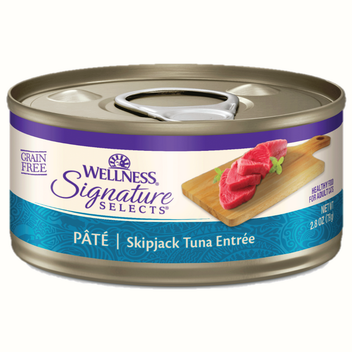 20% OFF: Wellness Signature Selects Grain Free Paté Skipjack Tuna Entrée Wet Cat Food