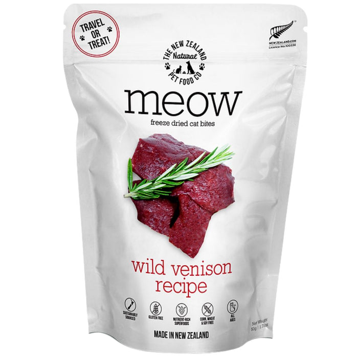 35% OFF: The NZ Natural Pet Food Co. MEOW Freeze Dried Raw Wild Venison Recipe Treats For Cats