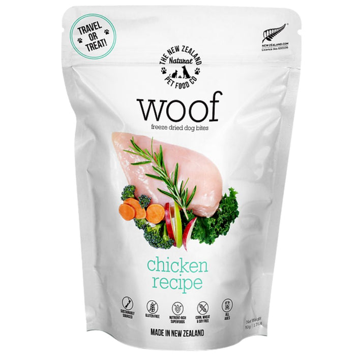 35% OFF: The NZ Natural Pet Food Co. WOOF Freeze Dried Raw Chicken Recipe Treats For Dogs