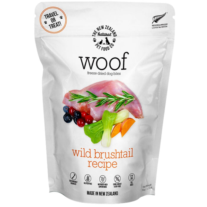 35% OFF: The NZ Natural Pet Food Co. WOOF Freeze Dried Raw Wild Brushtail Recipe Treats For Dogs