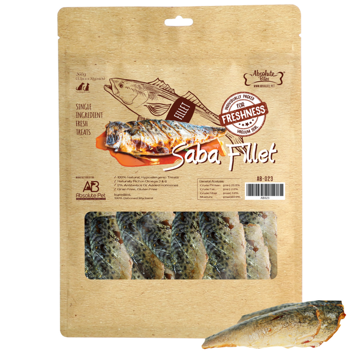 35% OFF: Absolute Bites Fresh Cut Saba Fillet Treats For Dogs & Cats