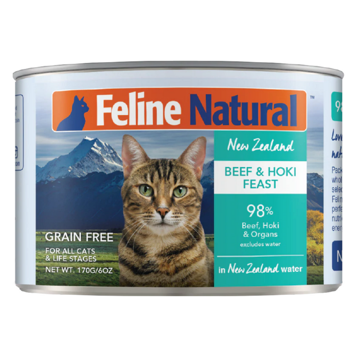 20% OFF: Feline Natural Grain Free New Zealand Beef & Hoki Feast Wet Cat Food (12 Cans)