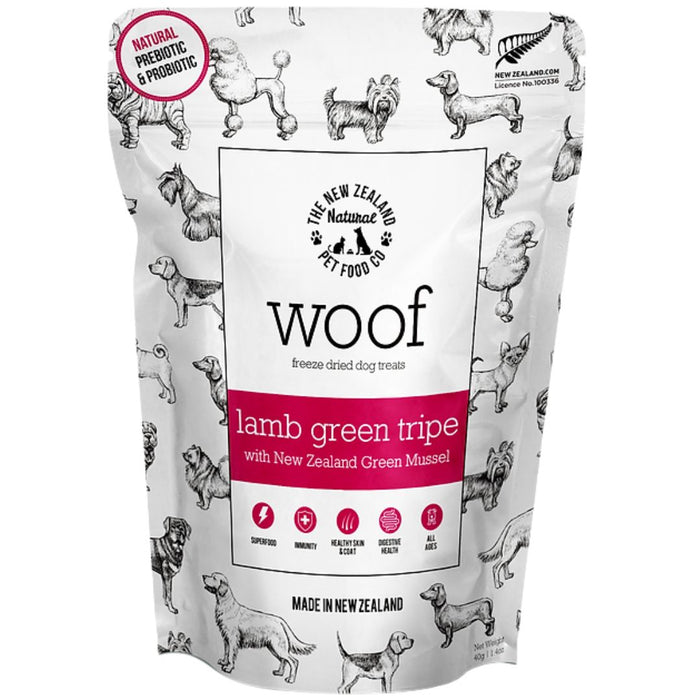 35% OFF: The NZ Natural Pet Food Co. WOOF Freeze Dried Lamb Green Tripe Treats For Dogs