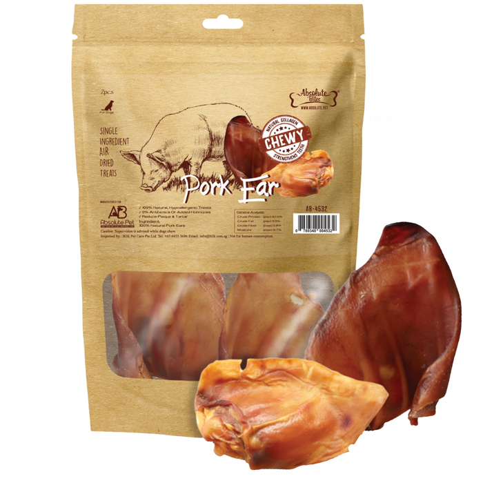 35% OFF: Absolute Bites Air Dried Pork Ears Treats For Dogs