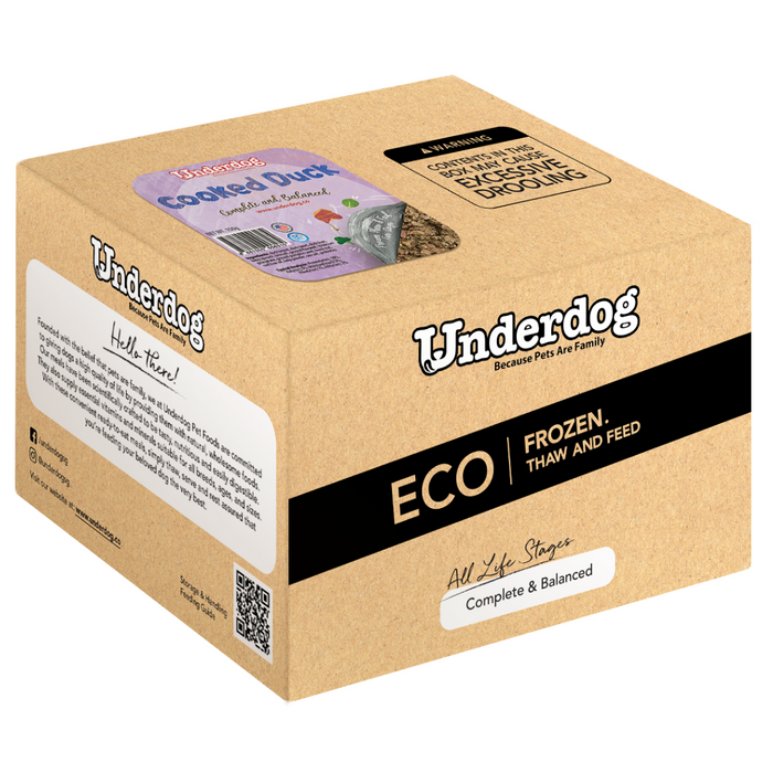 Underdog ECO Pack Complete & Balanced Cooked Duck Recipe For Dogs (FROZEN)