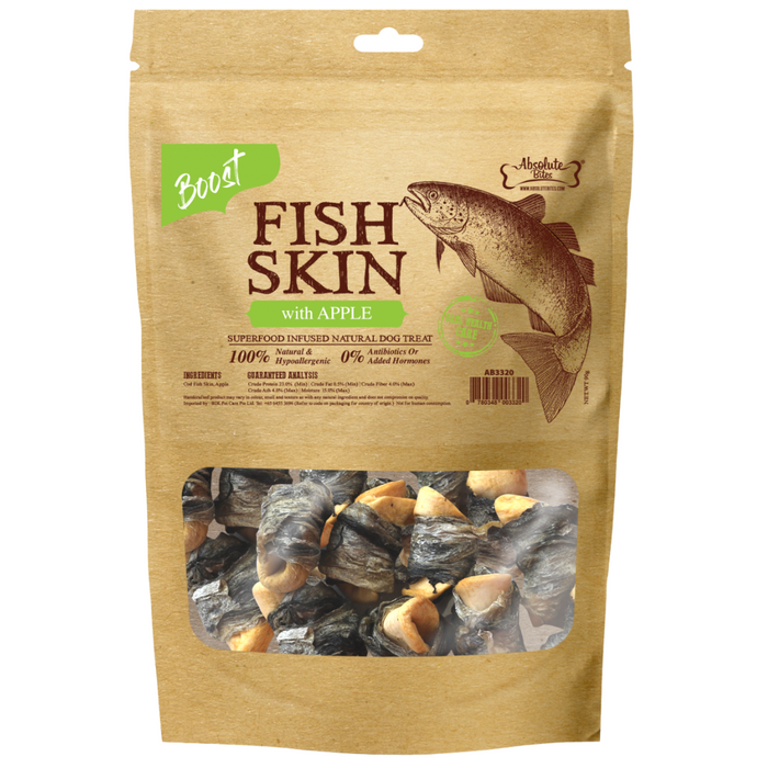 35% OFF: Absolute Bites Fish Skin with Apple Treats For Dogs