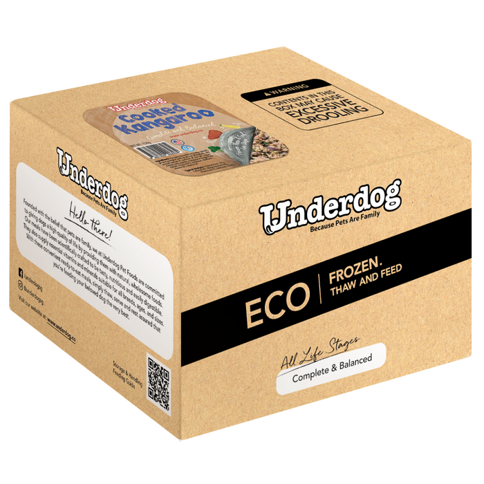 Underdog ECO Pack Complete & Balanced Cooked Kangaroo Recipe For Dogs (FROZEN)