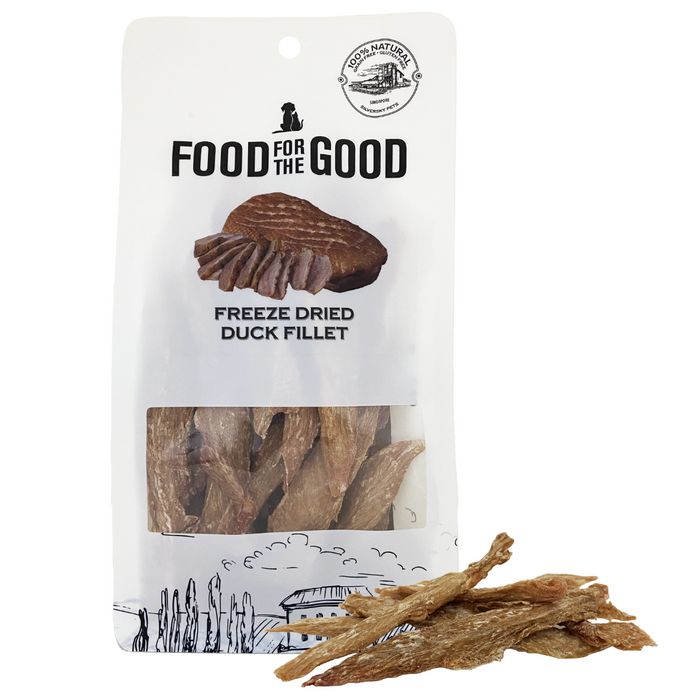 25% OFF: Food For The Good Freeze Dried Duck Fillet Treats For Dogs & Cats