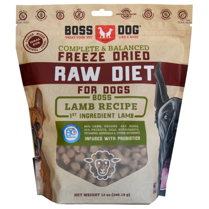 Boss Dog Freeze Dried Raw Diet Lamb Recipe Dog Food