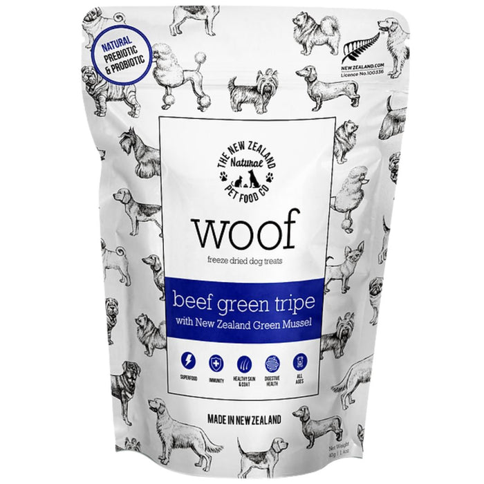 35% OFF: The NZ Natural Pet Food Co. WOOF Freeze Dried Beef Green Tripe Treats For Dogs