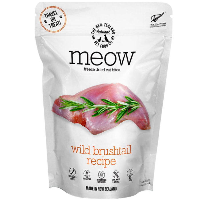 35% OFF: The NZ Natural Pet Food Co. MEOW Freeze Dried Raw Wild Brushtail Recipe Treats For Cats