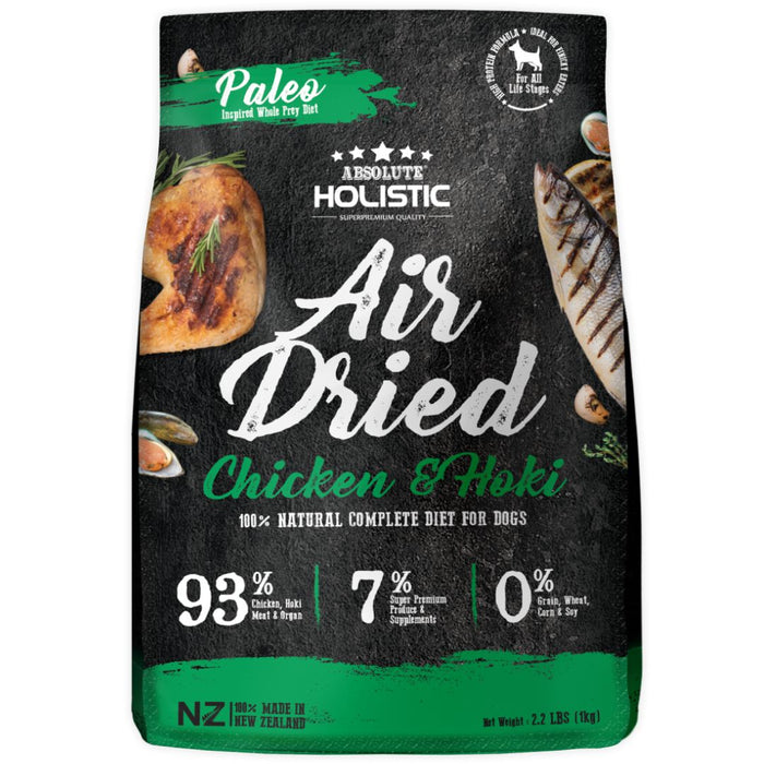 30% OFF: Absolute Holistic Air Dried Chicken & Hoki Food For Dogs