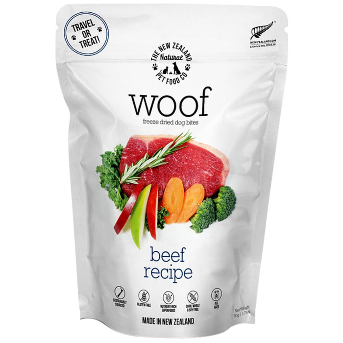 35% OFF: The NZ Natural Pet Food Co. WOOF Freeze Dried Raw Beef Recipe Treats For Dogs