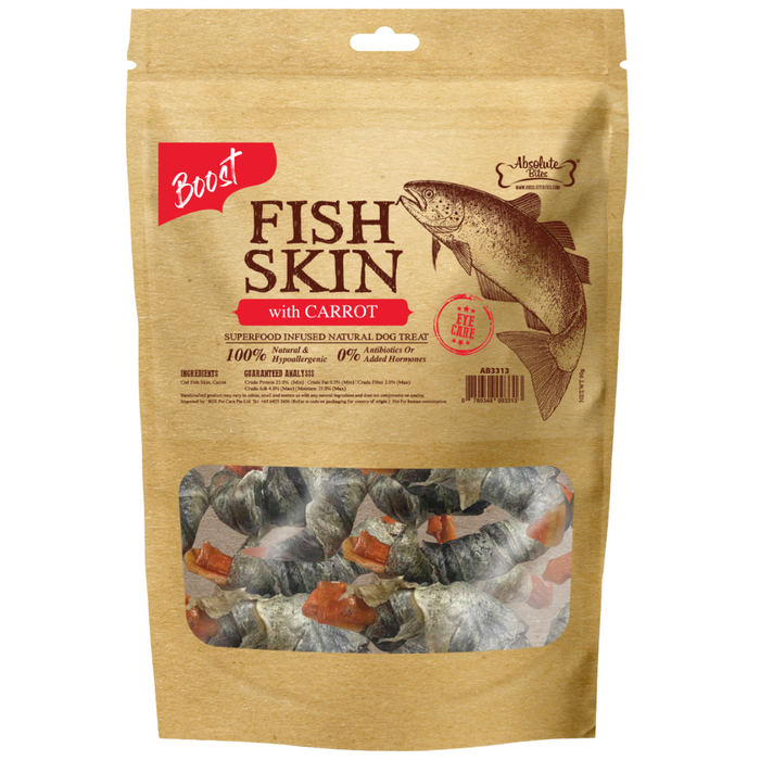 35% OFF: Absolute Bites Fish Skin with Carrot Treats For Dogs