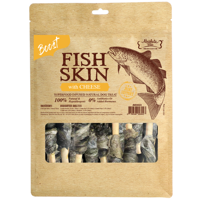 35% OFF: Absolute Bites Fish Skin with Cheese Treats For Dogs