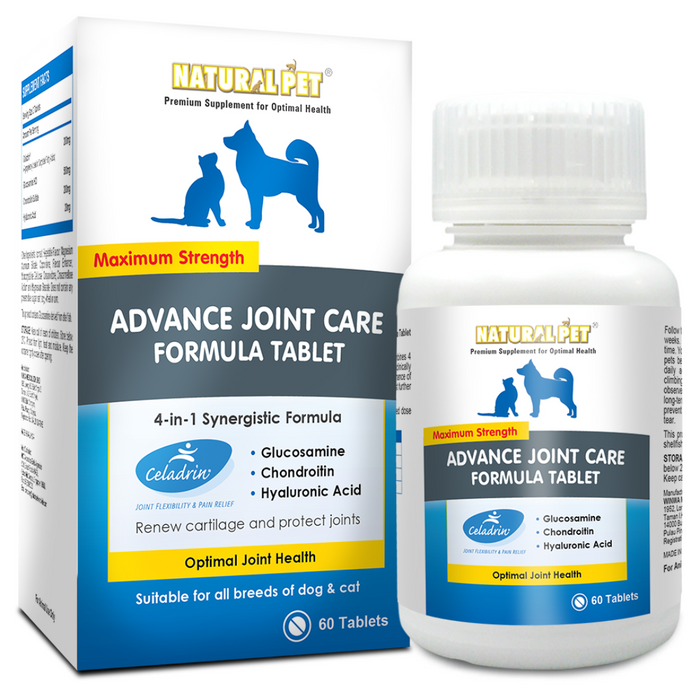15% OFF: Natural Pet Advanced Joint Care Formula Tablet Supplement For Dogs & Cats