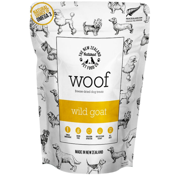 35% OFF: The NZ Natural Pet Food Co. WOOF Freeze Dried Raw Wild Goat Recipe Treats For Dogs