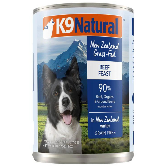 K9 Natural Grain Free New Zealand Grass-Fed Beef Feast Wet Dog Food (12 Cans)