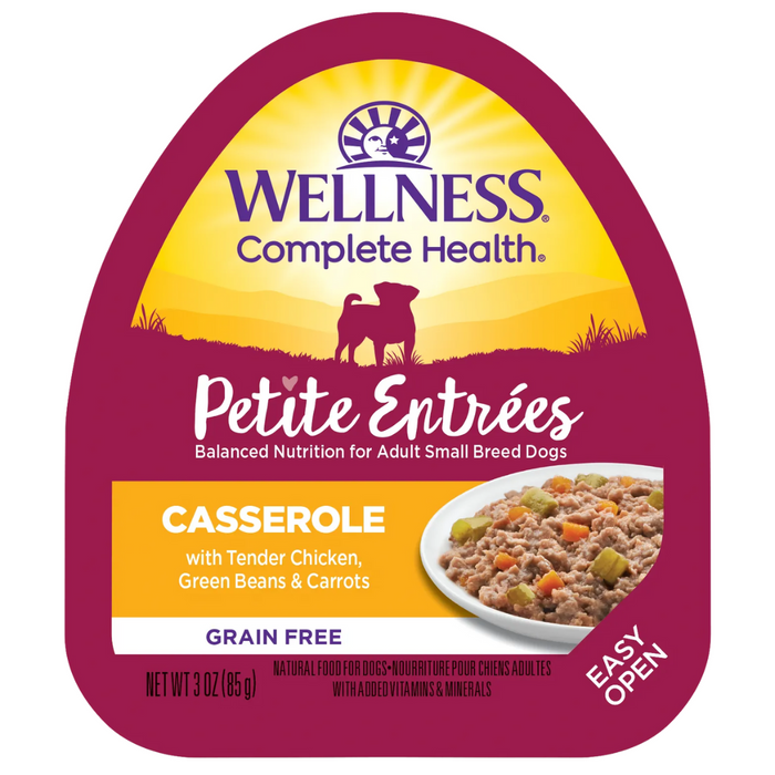 20% OFF: Wellness Small Breed Petite Entrees Casserole Tender Chicken, Green Beans & Carrots Wet Dog Food